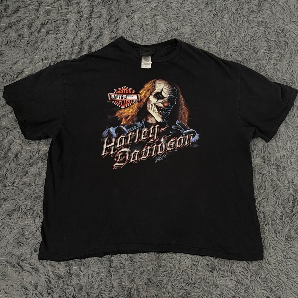 Vintage Harley Davidson Clown Shirt Men's Size 3xl Faded Fits Like 2xl